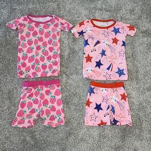 Bundle of 2 Little Sleepies Short Sleeve and Shorts Matching Set 18-24 Months